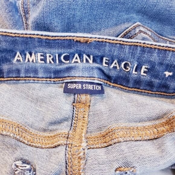 American Eagle Hi Rise Jegging Distressed Skinny Jeans Women's Size 2 Short - Picture 9 of 12